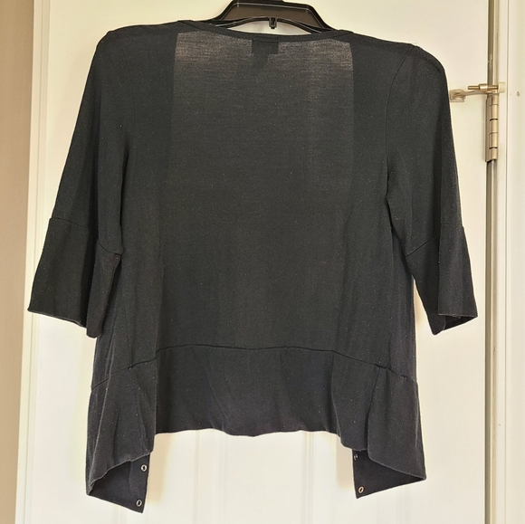 VANITY 3/4 Snap Closure Cardigan Black - Picture 5 of 8